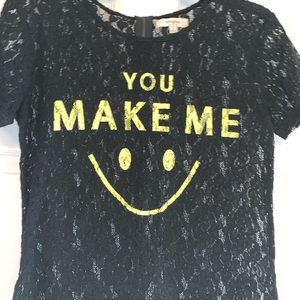 Umgee Black Lace Shirt